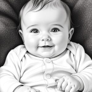 Drawing of a special needs infant - toddler for the care program
